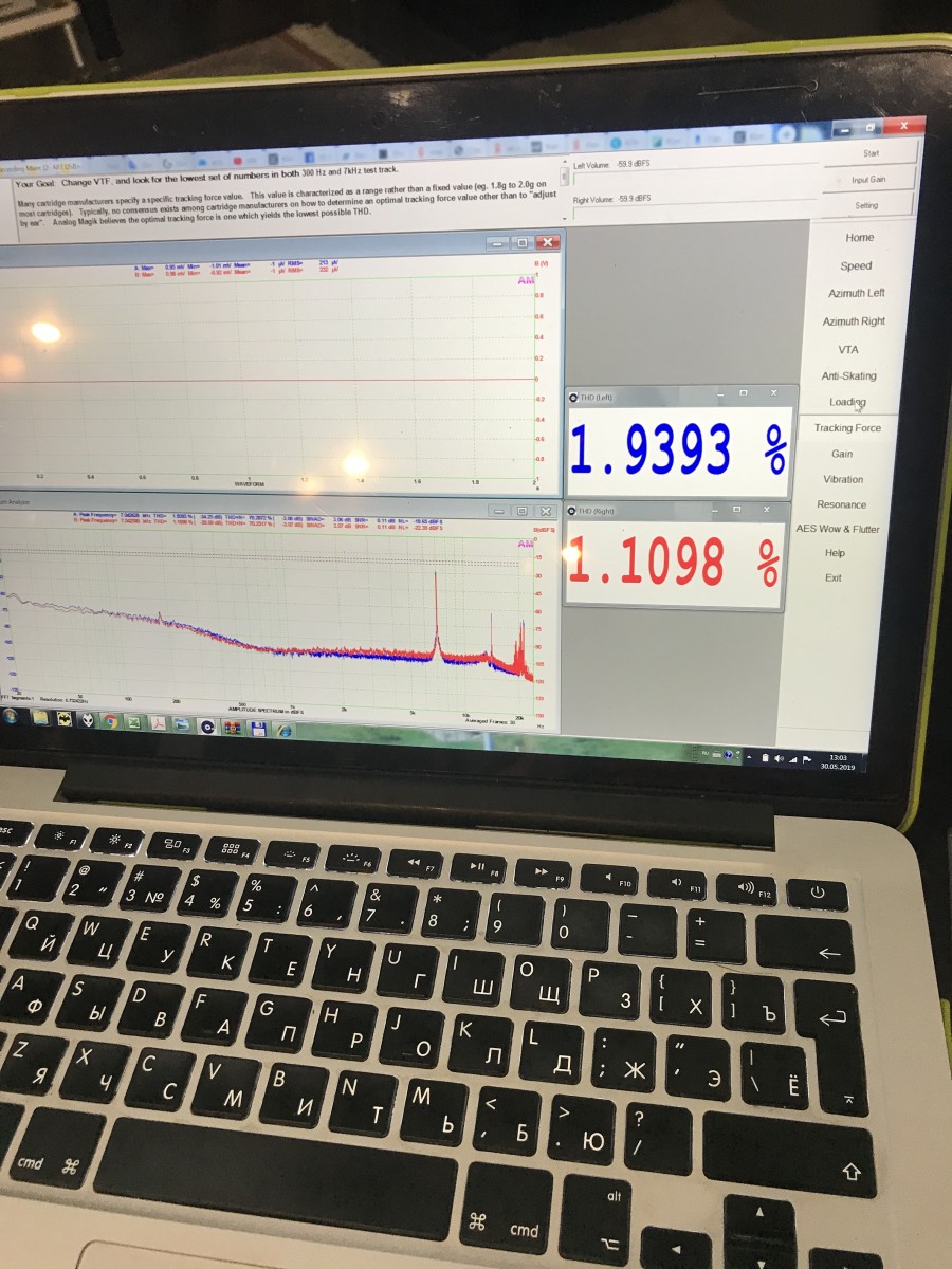 СВЕРХТОЧНАЯ НАСТРОЙКА ТОНАРМА И КАРТРИДЖА ПО КОМПЬЮТЕРУ